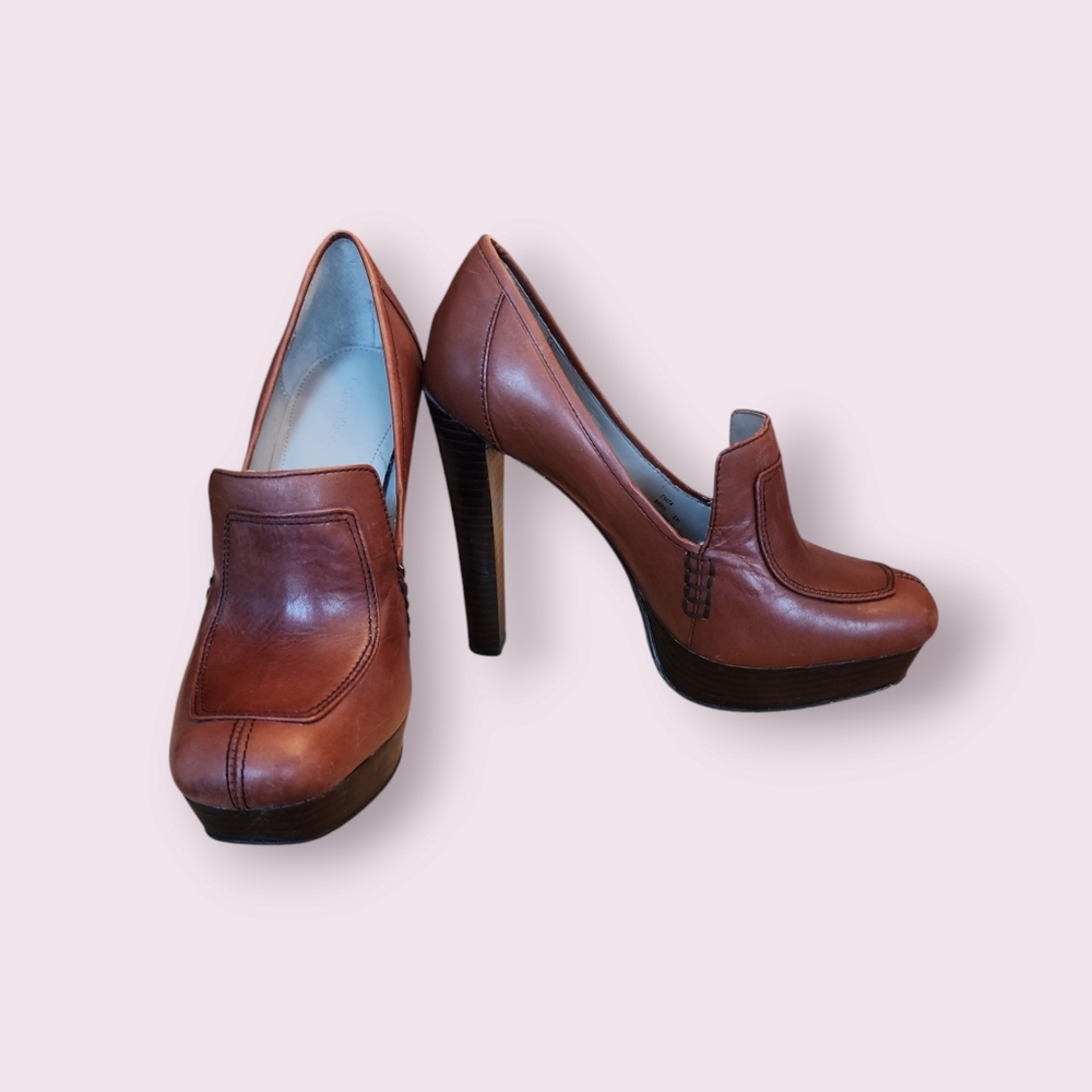 Calvin Klein platform loafer pumps size 8